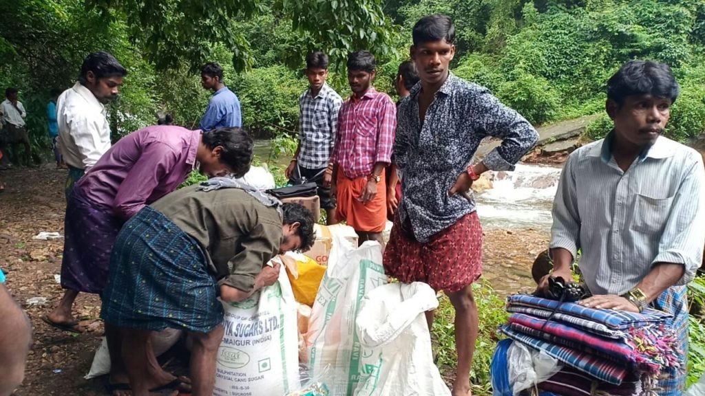 Kerala flood relief work - coscious living center